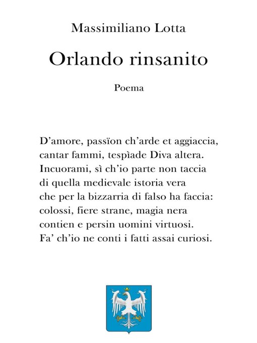 Title details for Orlando rinsanito by Massimiliano Lotta - Available